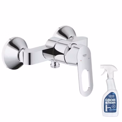 Grohe – Mitigeur douche BauLoop monocommande + nettoyant robinetterie GrohClean