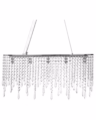 Lustre à 5 lumières en métal argenté CALVELLE