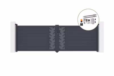 Portail battant 4m ARLBERG H.120cm alu + motorisation TANKER B250