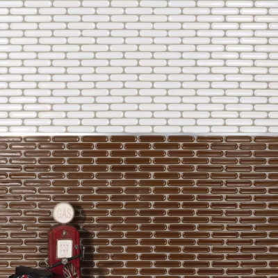 Mosaïque blanc sur résille cuisine et salle de bain. Dublin white 30 x 30,6 cm