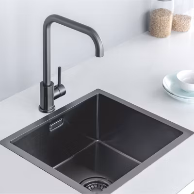 Evier cuisine Inox LOMAZOO Onyx 50 cm Anthracite
