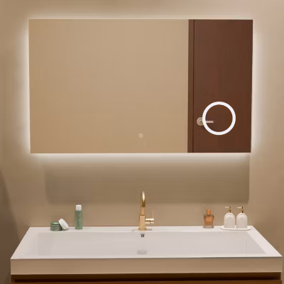 Miroir salle de bain LOMAZOO Marseille avec LED 100 x 60 cm