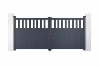 Portail battant 3m SANTIS H.140cm aluminium gris