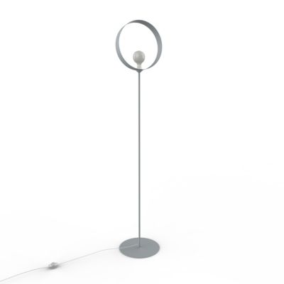 LUMICOM – NUCLEO MONO Lampadaire, 1X E27, max 42W, métal, gris mat, D.40cm H.170cm