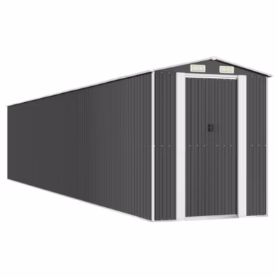 3147459 vidaXL Abri de jardin Anthracite 192x1021x223 cm Acier galvanisé