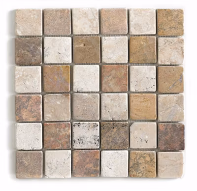 Carrelage de mosaïque/Plaque mosaïque mur et sol en marbre naturel multicolore – 30 x 30 cm