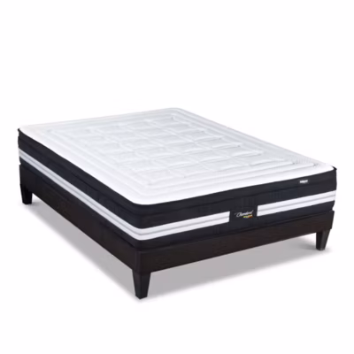 Ensemble Chambord 90×190 cm Matelas Ressorts ensachés + Sommier Bois