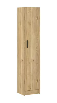 Armoire polyvalente avec 1 porte coloris chêne Mauvella – Longueur 37 x profondeur 34,40 x hauteur 180 cm