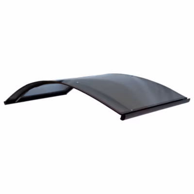 Auvent à cadre en aluminium STARKEDACH RODEO R-150 8017 bombé avec revêtement en polycarbonate