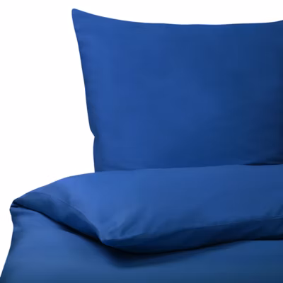 Ensemble de housses de couette HARMONRIDGE Satin de coton 200 x 220 cm Bleu foncé