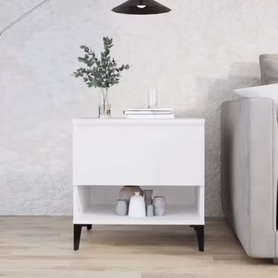 Table d&rsquo;appoint Blanc 50x46x50 cm vidaXL