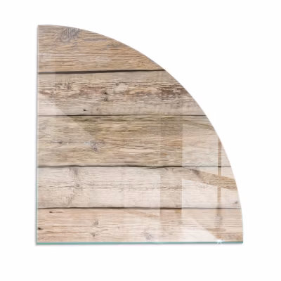 Plaque de protection plaque quart de cercle Tulup 100×100 cm Texture des planches de bois 1 pc