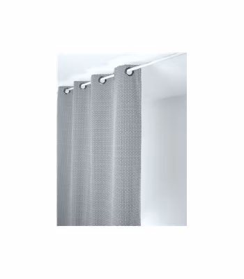 Rideau tendance motif contemporain noir et blanc – 135x260cm – Blanc