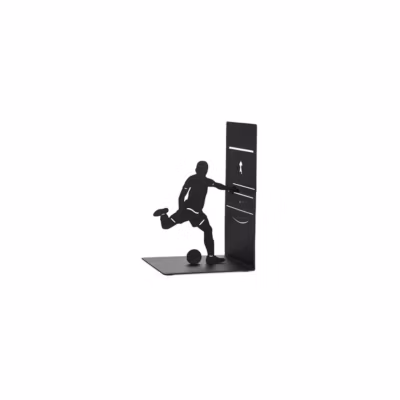 Serrelivres en métal noir Sport Footballer