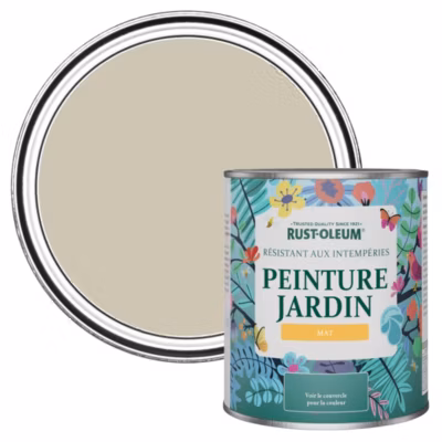 Peinture Beige pour Jardin et terrasse, Finition Mate – RUST-OLEUM – Pénombre 750ml