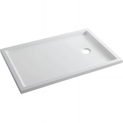 Receveur de douche extra-plat acrylique haute densité SANINDUSA Piano fond lisse 140×75 épaisseur 3.5cm blanc