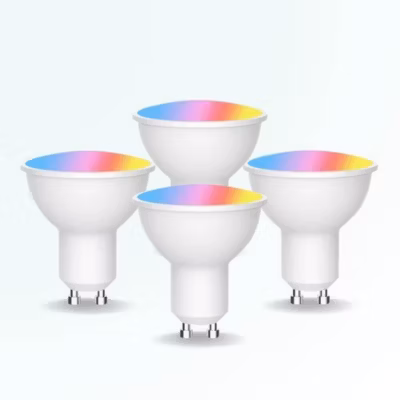 Pack  4 ampoules spot connecté led gu10 wifi – 5w – rgbw