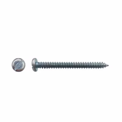 500 Vis à Tôle Tête Cylindrique Fendue 3.9 x 25.4 mm – DIN 7971 – Zingué blanc – D-Work