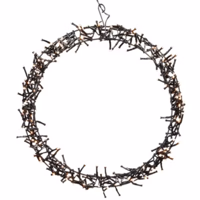 Couronne lumineuse ECD Germany 38cm 300 LEDs blanc chaud en métal décoration festive de Noël