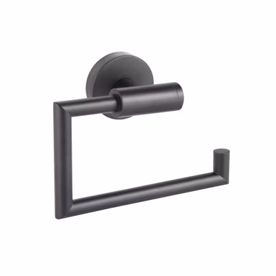 Porte Rouleau Papier Wc Mural ABBY Acier Noir mat MSV