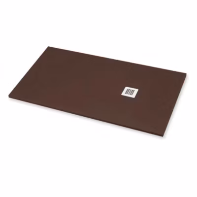 Receveur de Douche 70X110 cm Ligne Vulcano Fin Couleur Chocolat Ral 8017 en Résine Synthétique et Poudre de Marbre  – FRASCIO