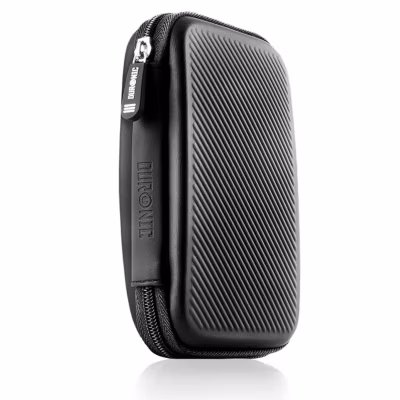 HDC2 BK Etui pour disque dur GPS liseuse batterie externe 11 x 15 cm Housse de protection antichoc semi rigide EVA Duronic