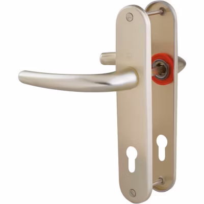 Poignée de porte d&rsquo;entrée – San diego – Hoppe Et Cie – Beige ivoire – Clé I – 165 mm