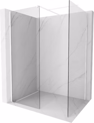 Mexen Kioto paroi de douche Walk-in 150 x 115 cm, transparent, blanc – 800-150-202-20-00-115