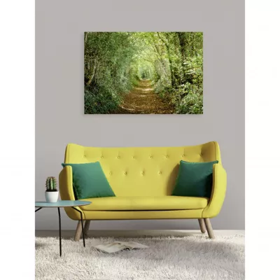 Tableau toile XXL en kit Chemin Vert 130 x 90 cm – Toile textile sans PVC