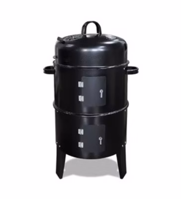 Fumoir vertical Barbecue à charbon de bois BBQ avec Thermomètre