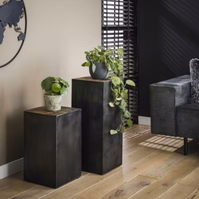 Sellette bois métal style industriel SHEFFIELD
