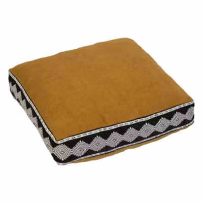 Coussin de sol Inuit dreams jaune ocre 48x14cm – Atmosphera