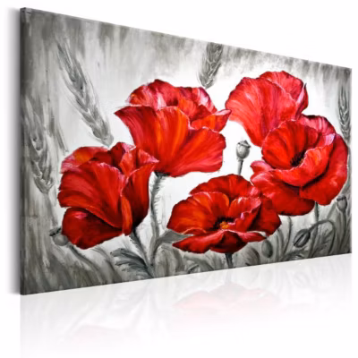 Tableau Fleurs Poppies in Wheat 60×40 cm