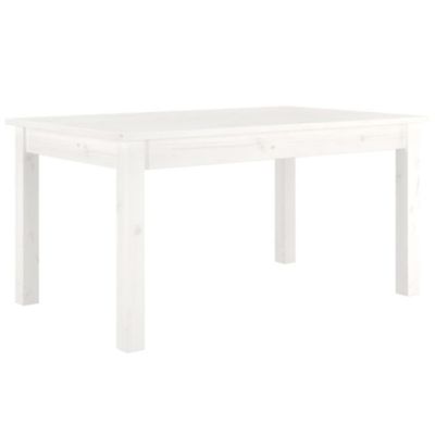 814280 vidaXL Table basse Blanc 80x50x40 cm Bois massif de pin