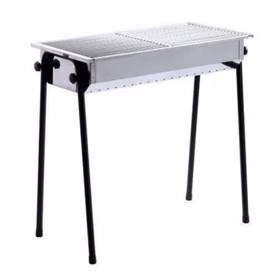 Barbecue charbon horizontal hendi acier noir 34.5 x 34.5 cm