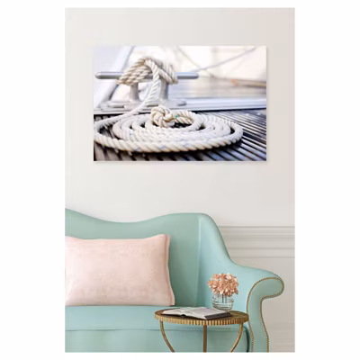 Poster intissé AMARRE d&rsquo;un bateau 90 x 60 cm – Décoration intérieure HD