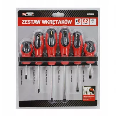 AW Tools – Tournevis Rouge / Noir (Taille unique)