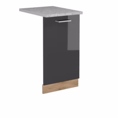 Vicco Panneau de lave-vaisselle Anthracite Haute brillance 45cm , PT Marbre