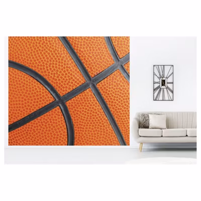 Papier peint intissé BASKETBALL 300 x 270 cm (LxH) – Tapisserie murale panoramique XXL, Made in France par Scenolia