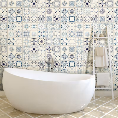 Sticker Mural Carrelage adhésif Cuisine Salle de Bain – 24 STICKERS CARRELAGES AZULEJOS GIROLAMO – 24stickers15x15cm
