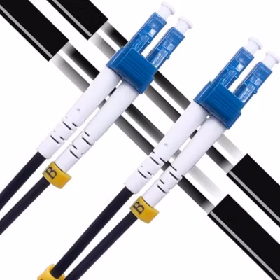 Elfcam – Fibre Optique LC/UPC-LC/UPC 200m, 9/125um Monomode G657A2, Int./Ext., Jarretière Haute Performance