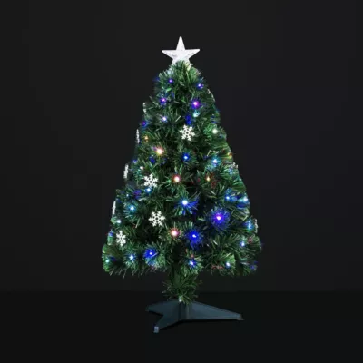 Sapin fibre optique intérieur lumineux  74 led h90cm + transfo – feeric lights & christmas