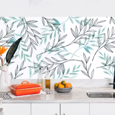 Crédence adhésive décoration feuillage 40×200 cm