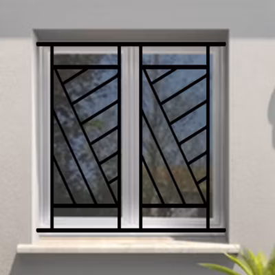 Grille de Defense Omega pour Fenetre H 135 cm x L 160 cm (côte tableau)