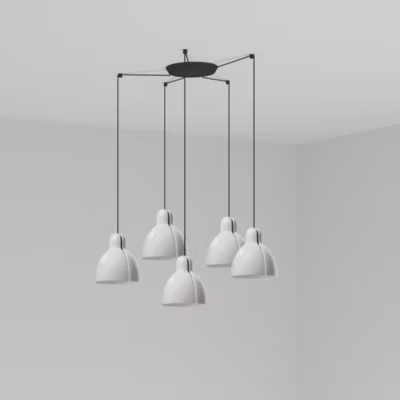 Faro Venice Suspension à 5 ampoules en grappe blanche