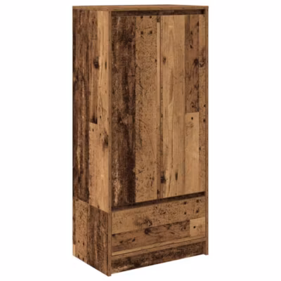 Armoire avec tiroir vieux bois 55,5x34x119,5 cm bois ingénierie vidaXL