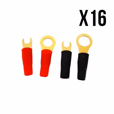 16 Fiches terminal – 1 x Rouge 8 mm – 1 x Noir 10 mm – Cougar C.ASS CT10