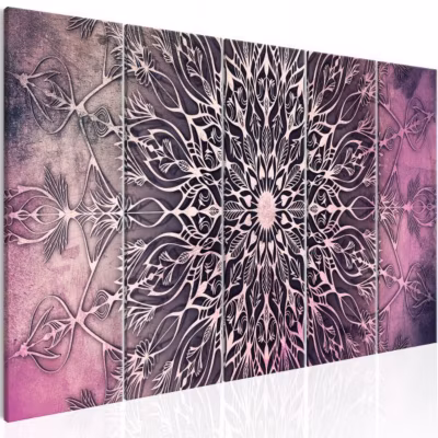 Tableau Zen Center (5 Parts) Narrow Pink 200×80 cm