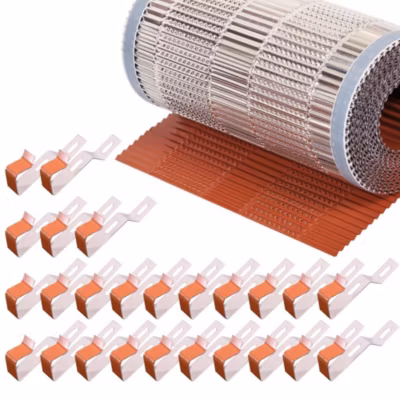 Kit Faitière  1 Closoir Rouge 400 mm x 10 ML Rouge + 25 Clips Rouge pour Faitière ou Arêtier