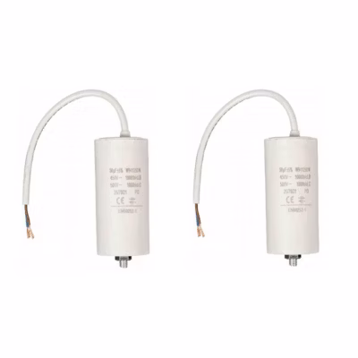 Pack  2x Condensateurs 50.0uf  450 V + Cable Condo fil 50mf FIXAPART